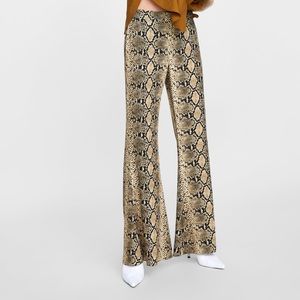 Zara Snakeprint Pants